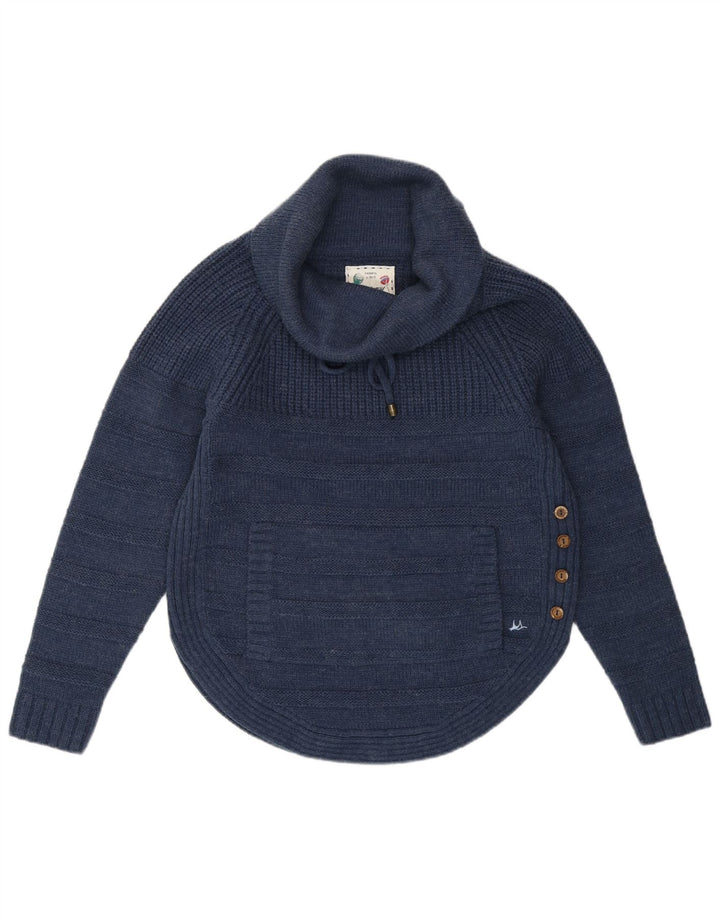 Mantaray Dame Oversized Roll Neck Jumper Sweater UK 10 Small Navy Blue