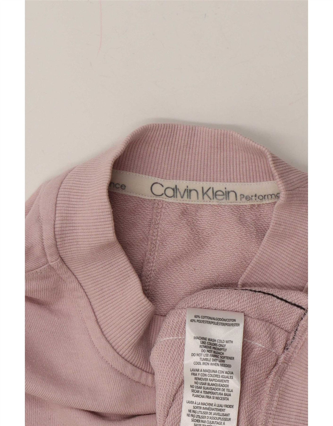Calvin Klein Dame Oversized Grafisk Sweatshirt Jumper UK 14 Medium Pink