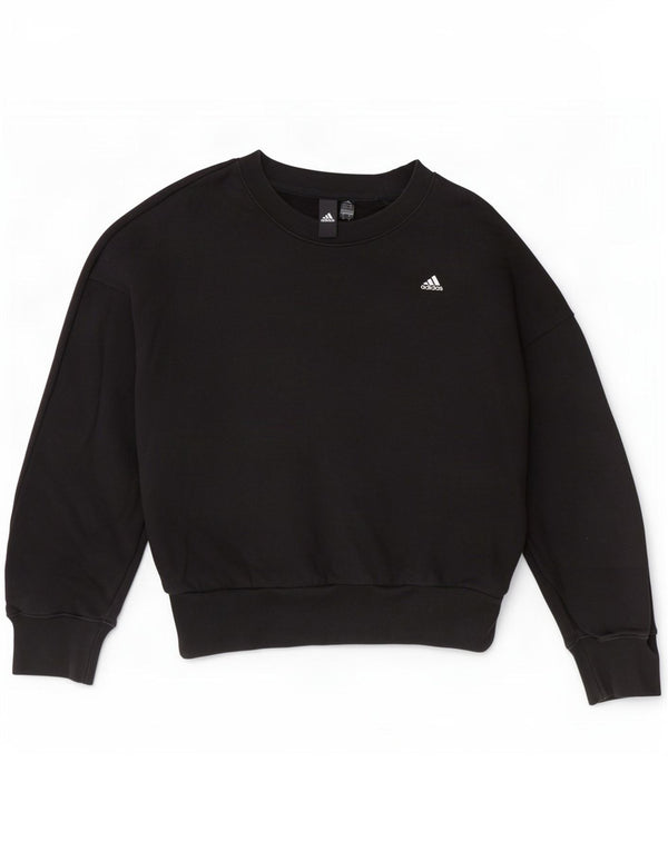 Adidas Dame Oversized Sweatshirt Jumper UK 8/10 Small Black Bomuld