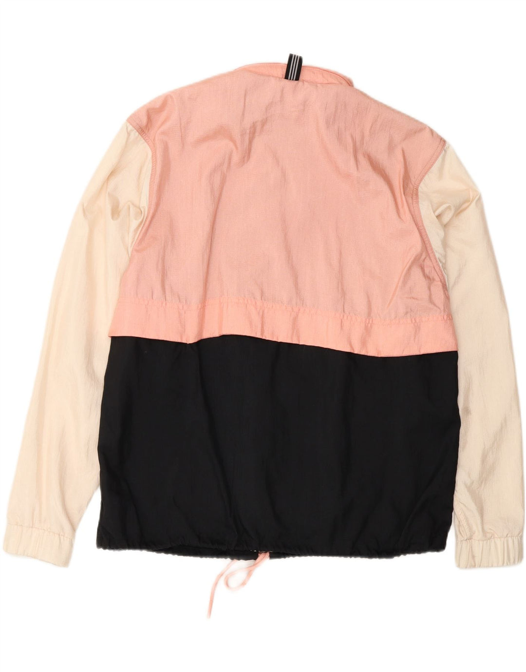 Adidas Dame Oversized regnjakke UK 6 XS Pink Colourblock Nylon