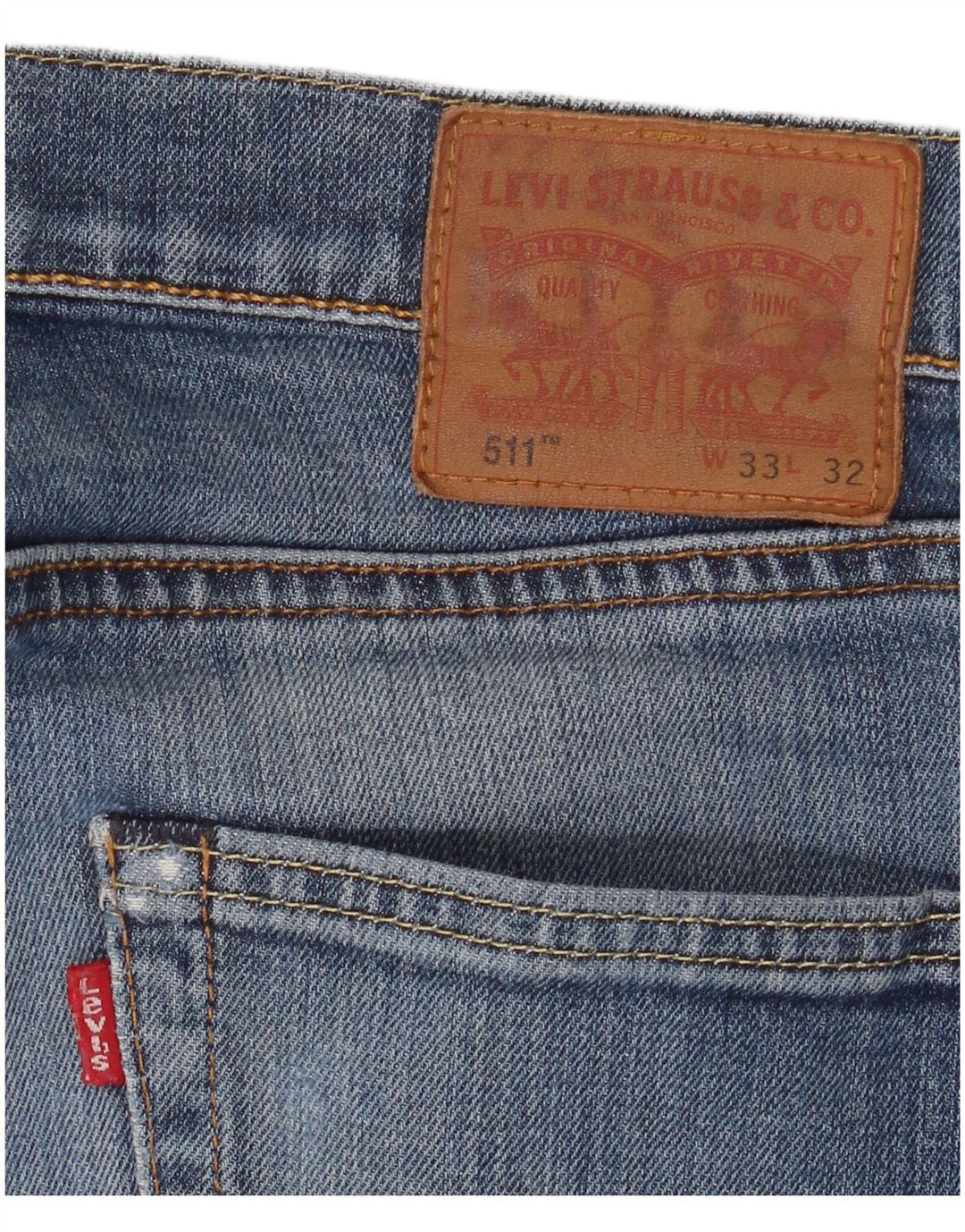 Levi's Herre 511 Slim Jeans W33 L32 Blå