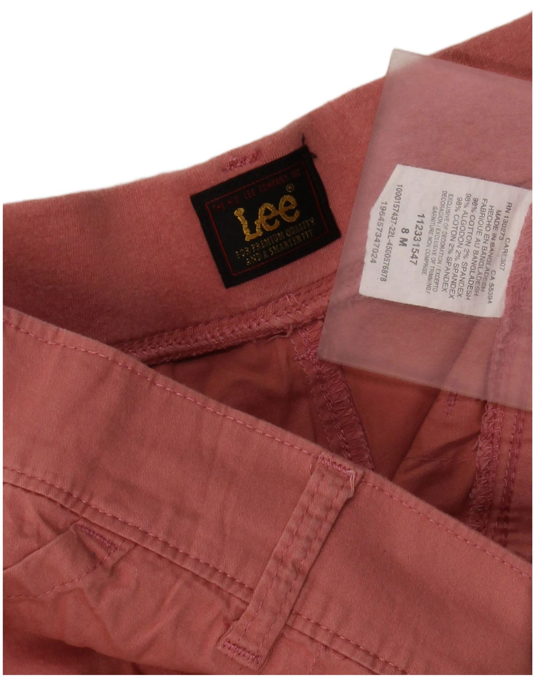 Lee Womens Shorts US 8 Medium W30 Pink Bomuld