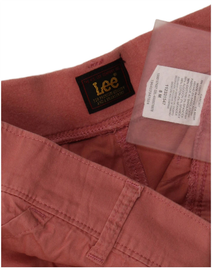 Lee Womens Shorts US 8 Medium W30 Pink Bomuld