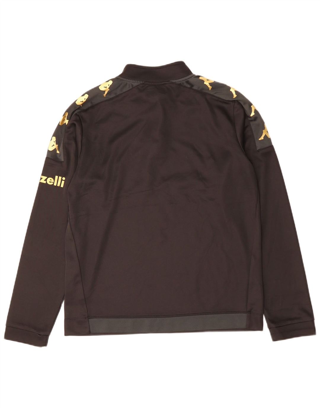 Kappa Herre Spezia Calcio Grafisk Pullover Træningsdragt Top Stor Sort