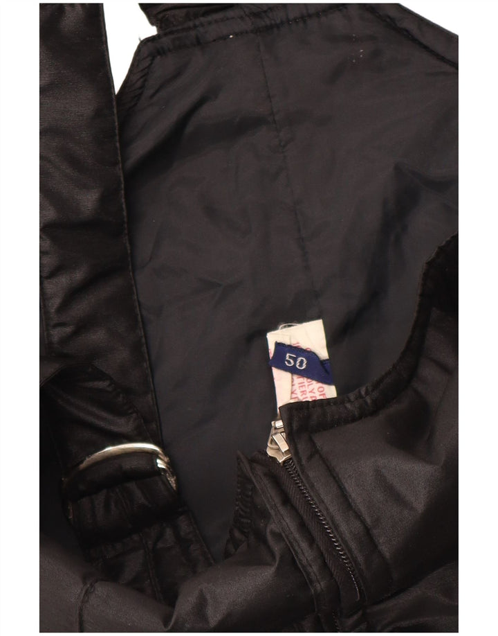 VINTAGE Womens Ski Jumpsuit IT 50 XL Black Polyamide Winter
