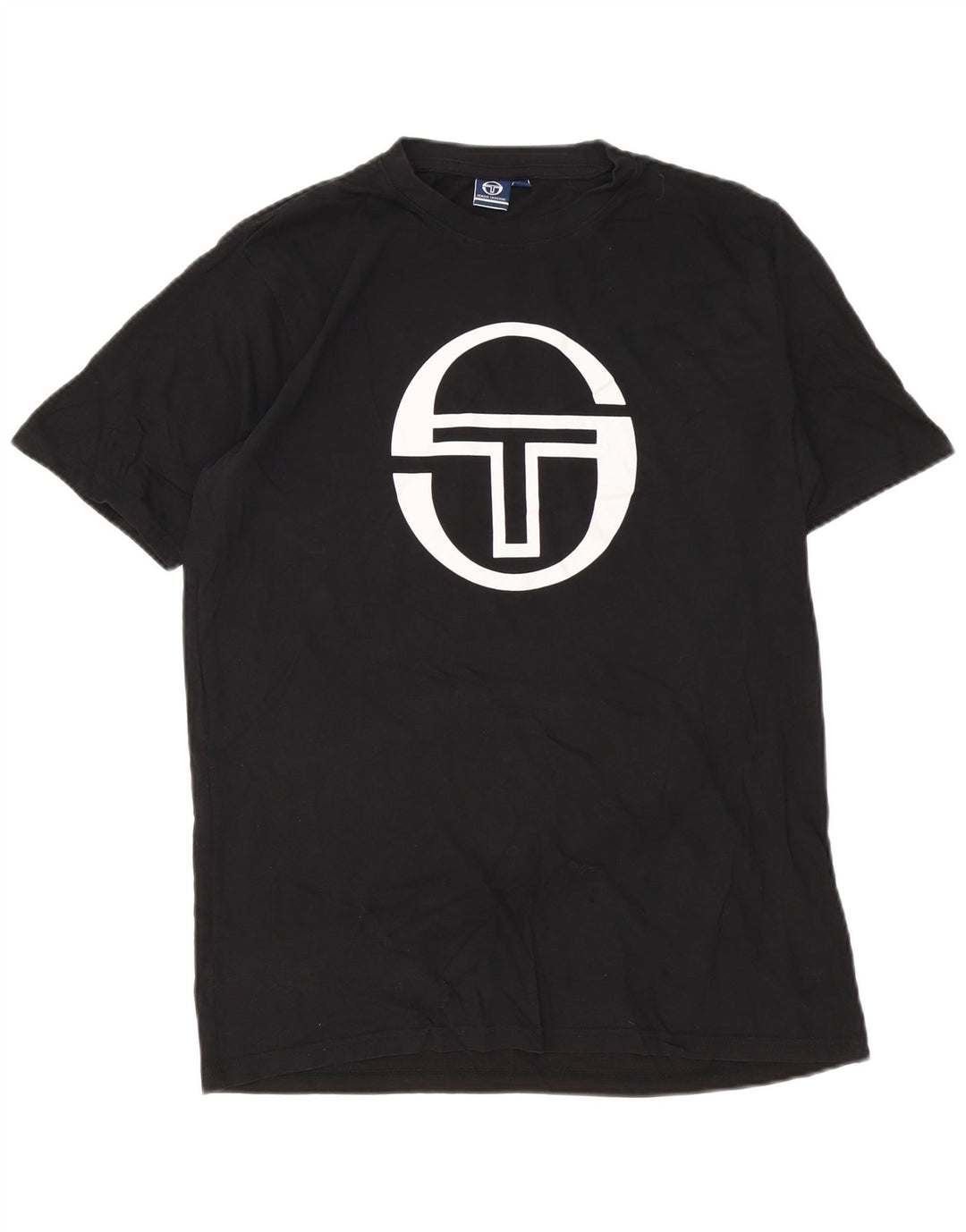 Sergio Tacchini Herre grafisk T-shirt top XL sort bomuld