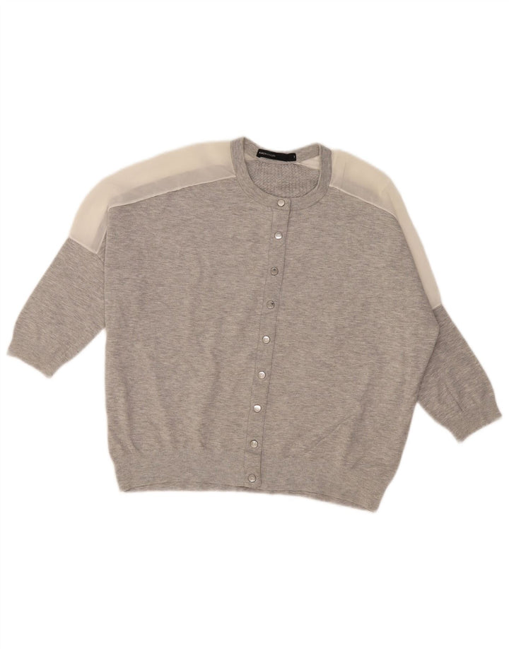 Karen Millen Dame Loose Fit Cardigan Sweater Størrelse 3 Medium Grå