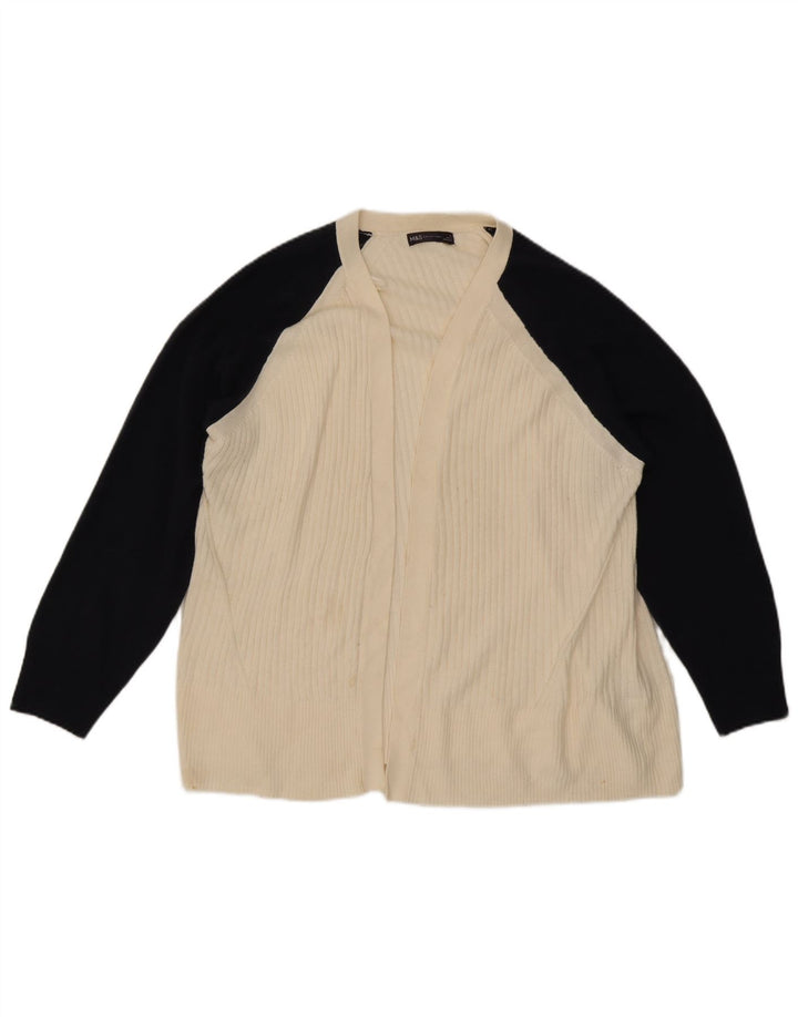 Marks & Spencer Dame oversized cardigan sweater UK 18 XL Hvid