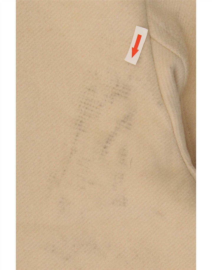Zara Dame Oversized Overfrakke UK 16 Large Beige Polyester