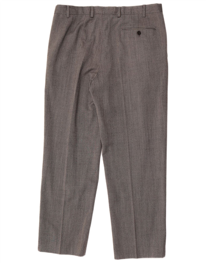 Marks & Spencer Herre Performance Straight Suit Bukser W34 L29 Grå Uld