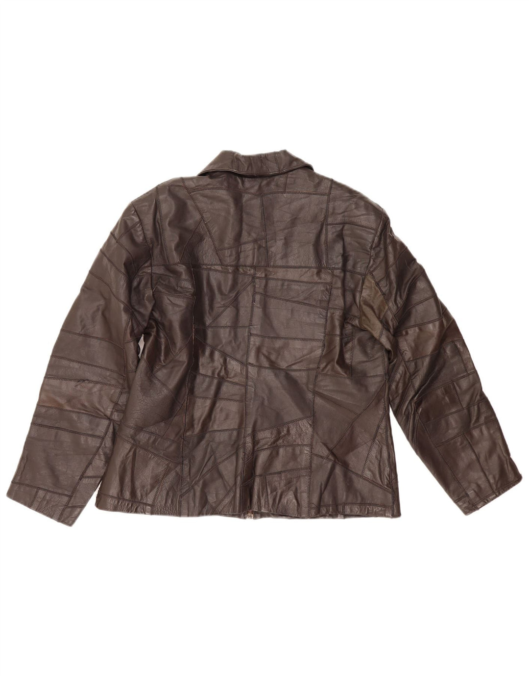 Vintage læderjakke til kvinder UK 14 medium brunt læder