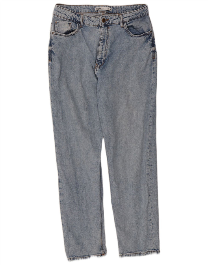 Zara Dame Straight Jeans EU 42 Large W32 L27 Blå