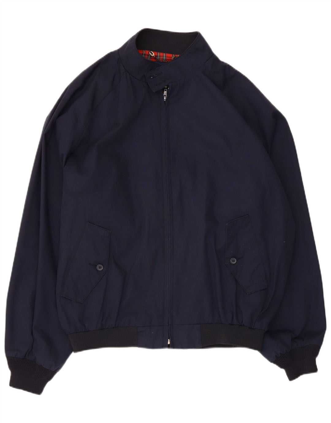 Vintage bomberjakke til mænd UK 42 XL marineblå polyester