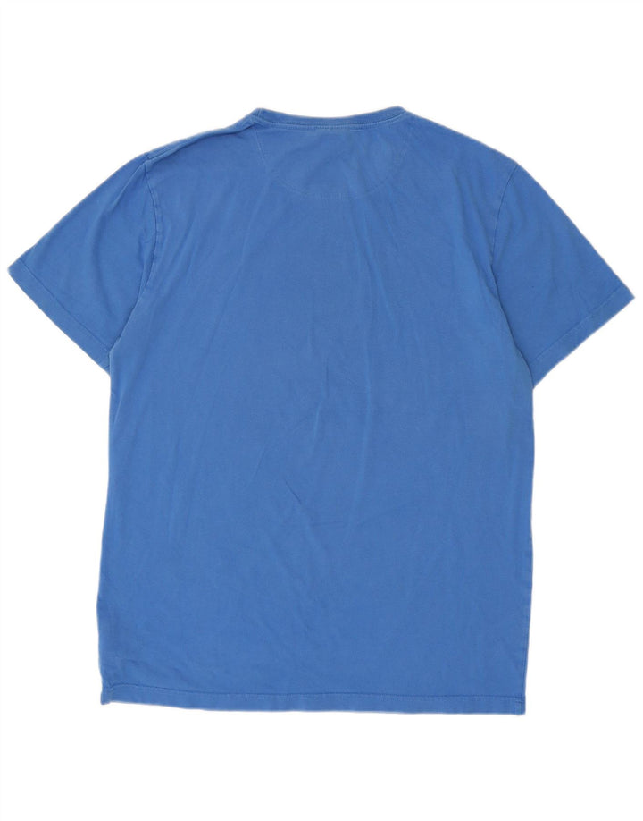Canterbury Herre grafisk T-shirt Top Stor Blå Bomuld