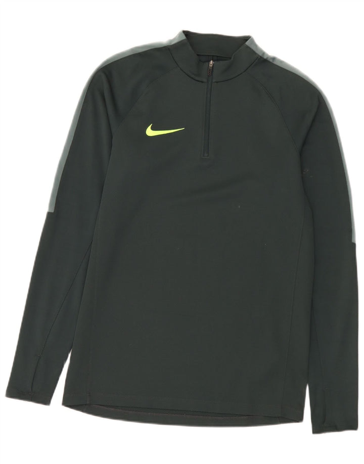 Nike herre lynlås-top langærmet lille grøn polyester