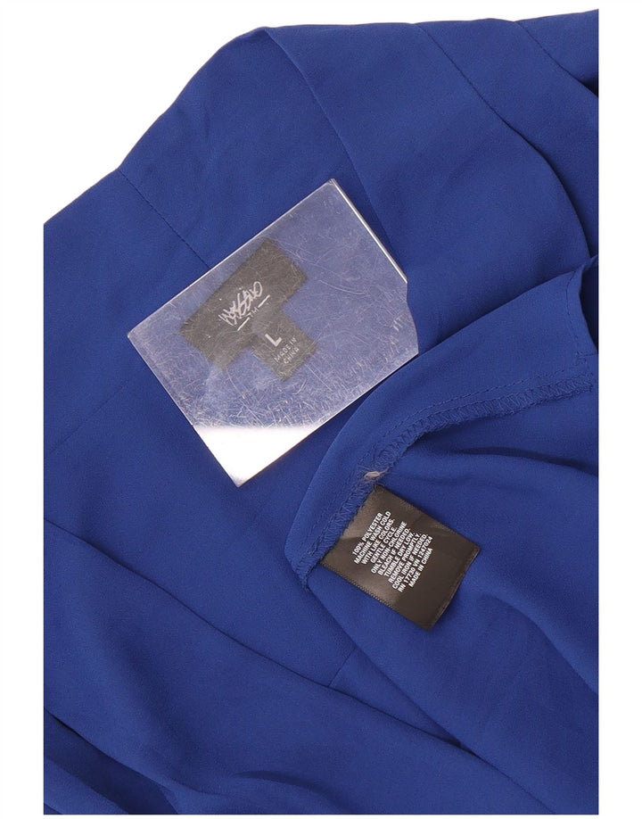 Mossimo Dame 3/4 ærmet bluse Top UK 16 Large Blue Polyester