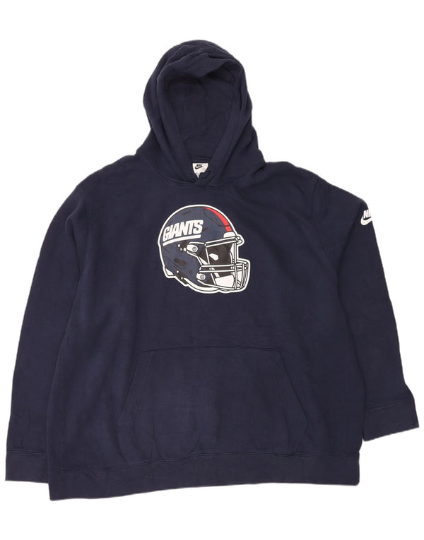 Nike Herre New York Giants grafisk hættetrøje 3XL marineblå bomuld