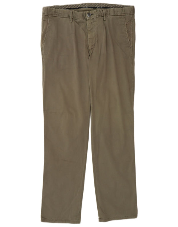 Massimo Dutti Herre Regular Fit Chinobukser EU 44 Large W34 L30 Grøn