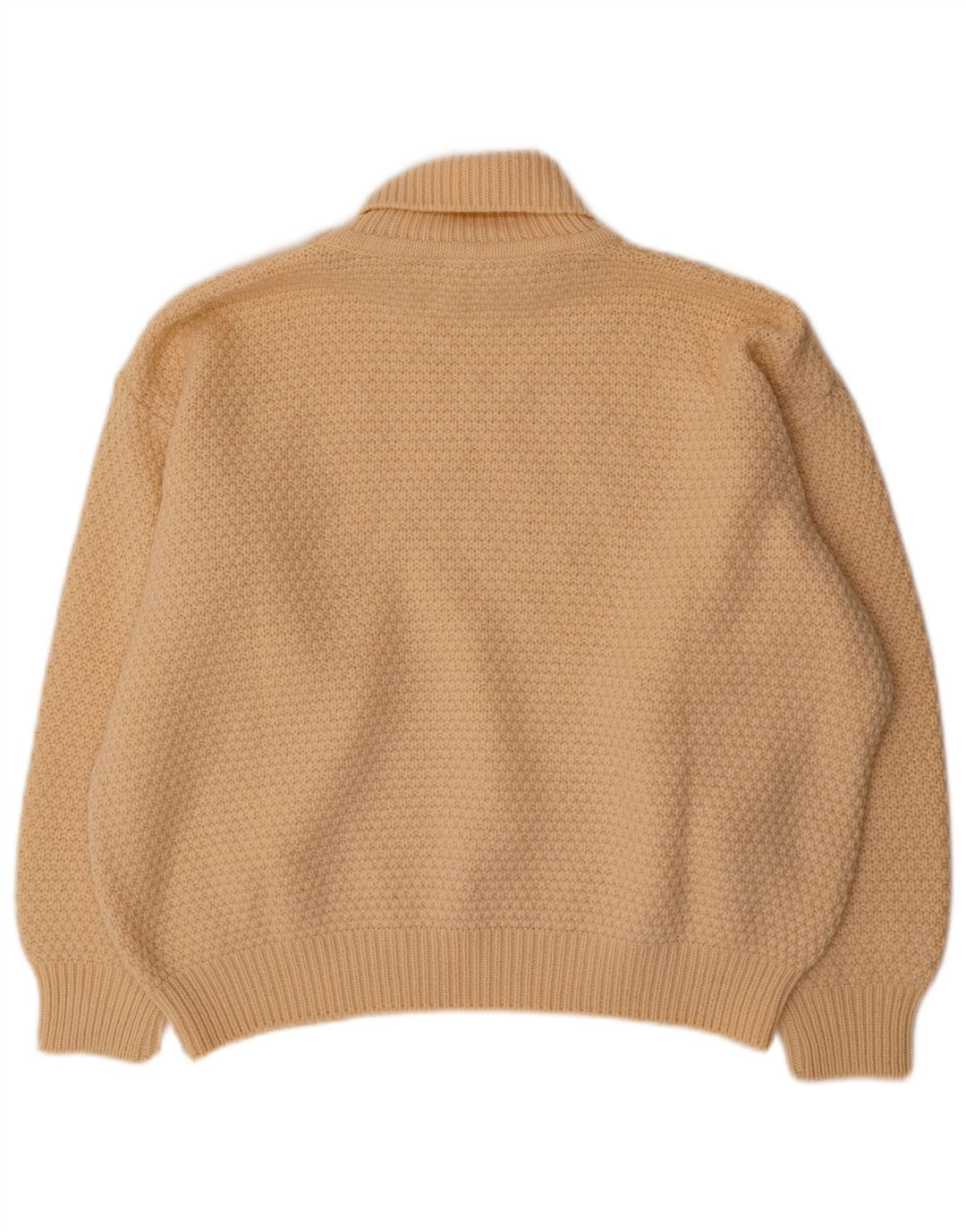 Vintage Womens Crop Oversized Roll Neck sweater IT 50 XL Off White