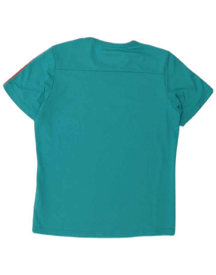 Adidas Herre Roma Grafisk T-Shirt Top Medium Turkis Polyester