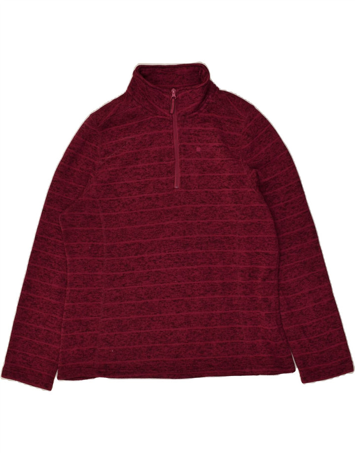 MOUNTAIN WAREHOUSE Womens Zip Neck Sweatshirt Jumper UK 16 Large Burgundy | Vintage Mountain Warehouse | Thrift | Second-Hand Mountain Warehouse | Used Clothing | Messina Hembry 