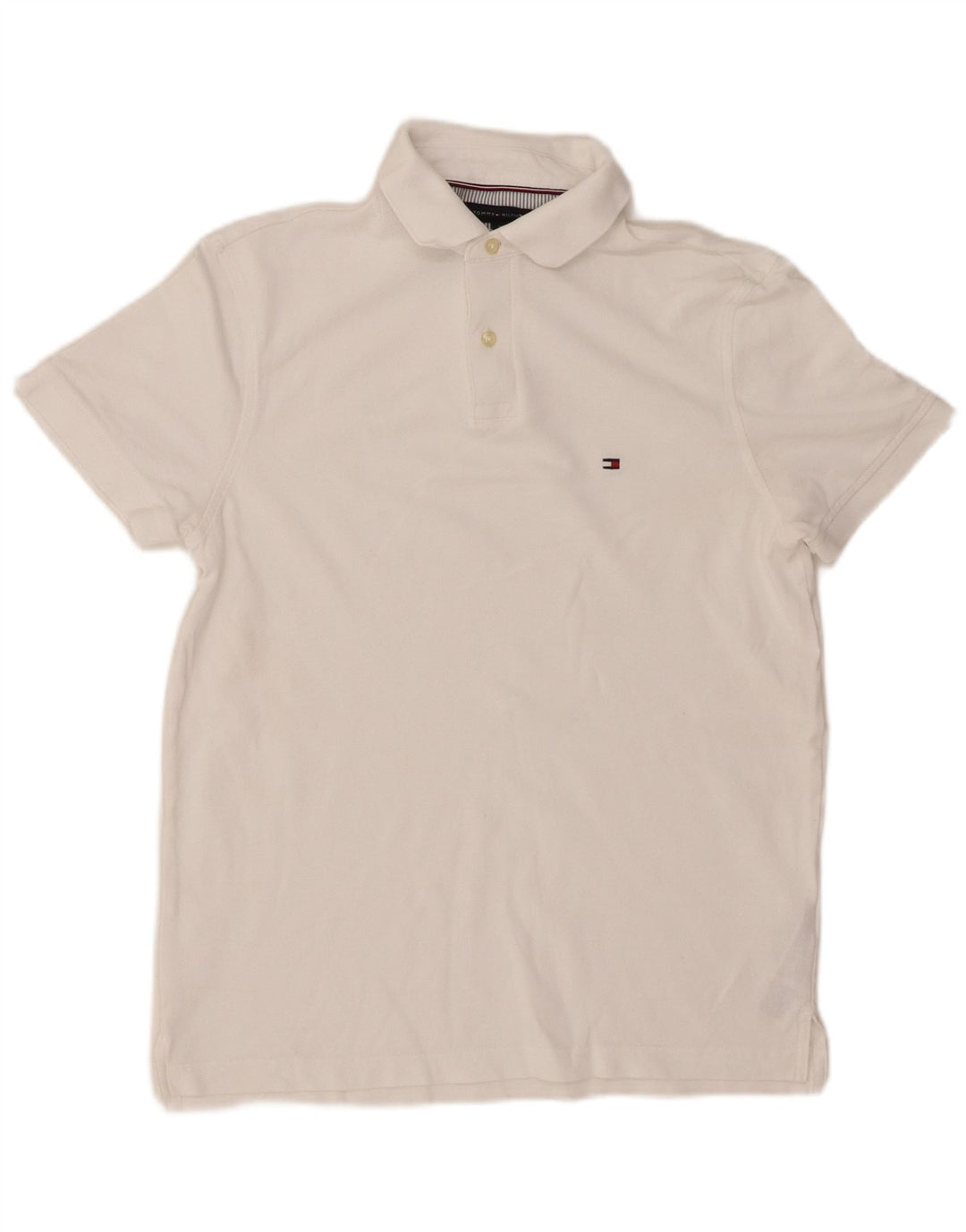 TOMMY HILFIGER Herre Regular Fit Polo Shirt Lille hvid bomuld