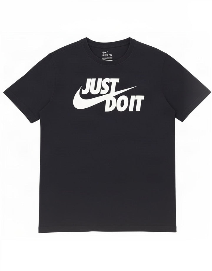 Nike Herre grafisk T-shirt Top Medium Sort Bomuld