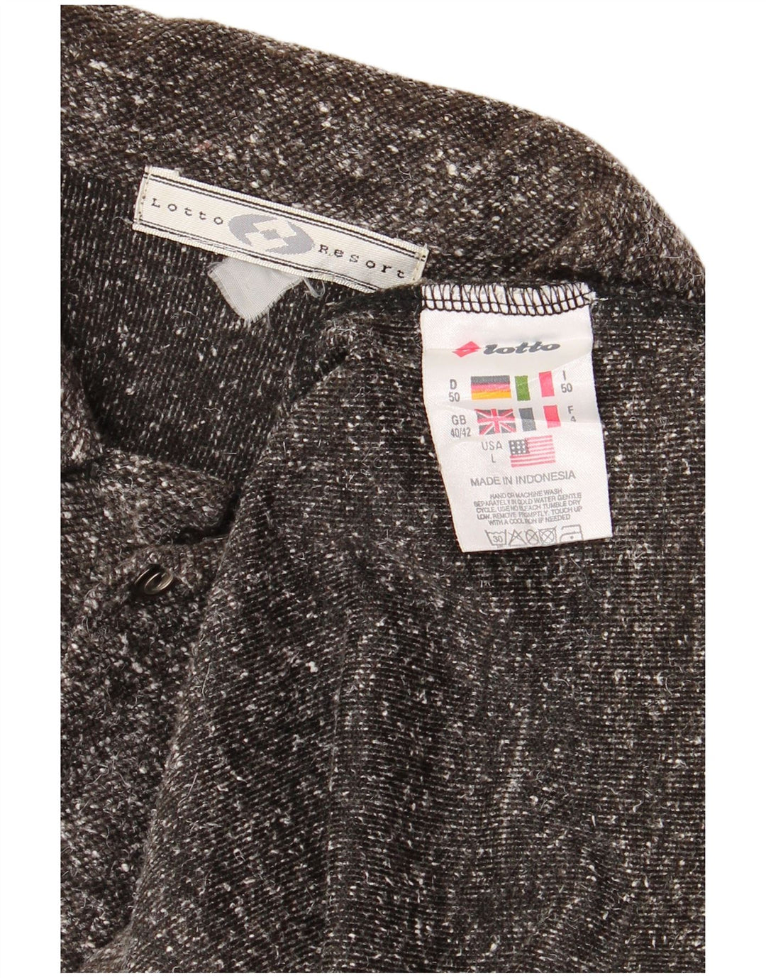 LOTTO Flanelskjorte til mænd UK 40/42 Large Grey Flecked