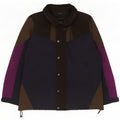 Zara Herre Windbreaker Jacket UK 40 Large Navy Blue Colourblock