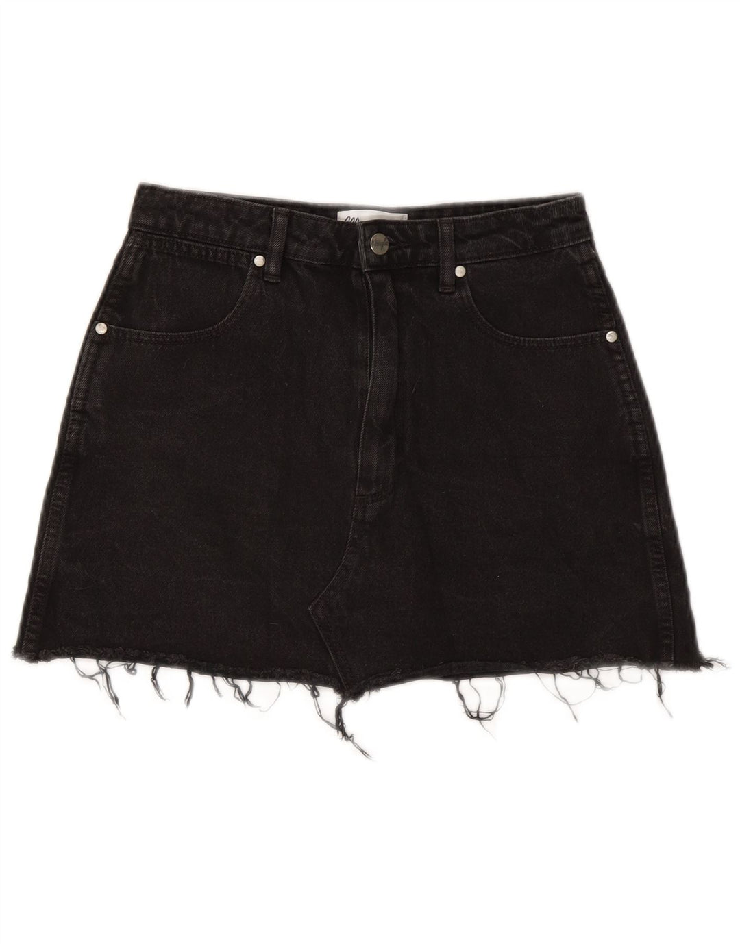 Wrangler Dame Mini Denim Nederdel US 9 Medium W27 Sort Bomuld