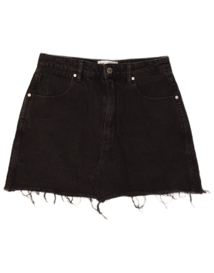 Wrangler Dame Mini Denim Nederdel US 9 Medium W27 Sort Bomuld