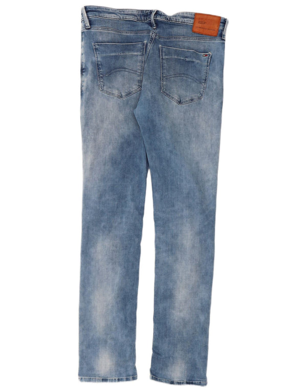 Tommy Hilfiger Herre Slim Jeans W34 L34 Blå Bomuld