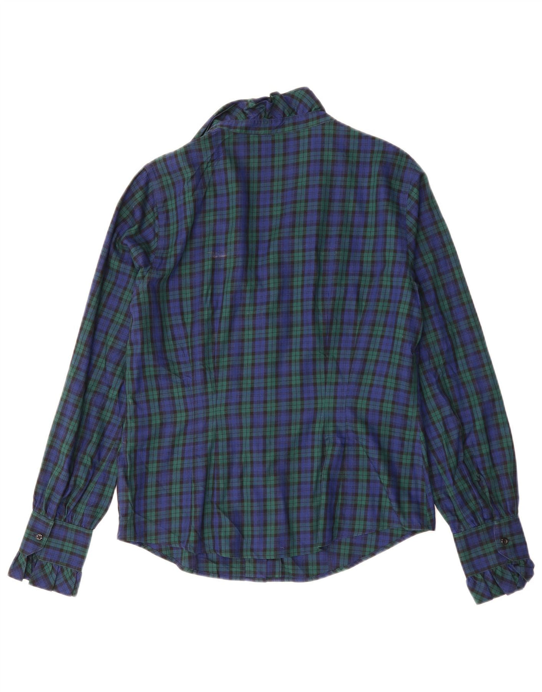 Brooks Brothers Dameskjortebluse US 12 Large Navyblå Plaid Bomuld