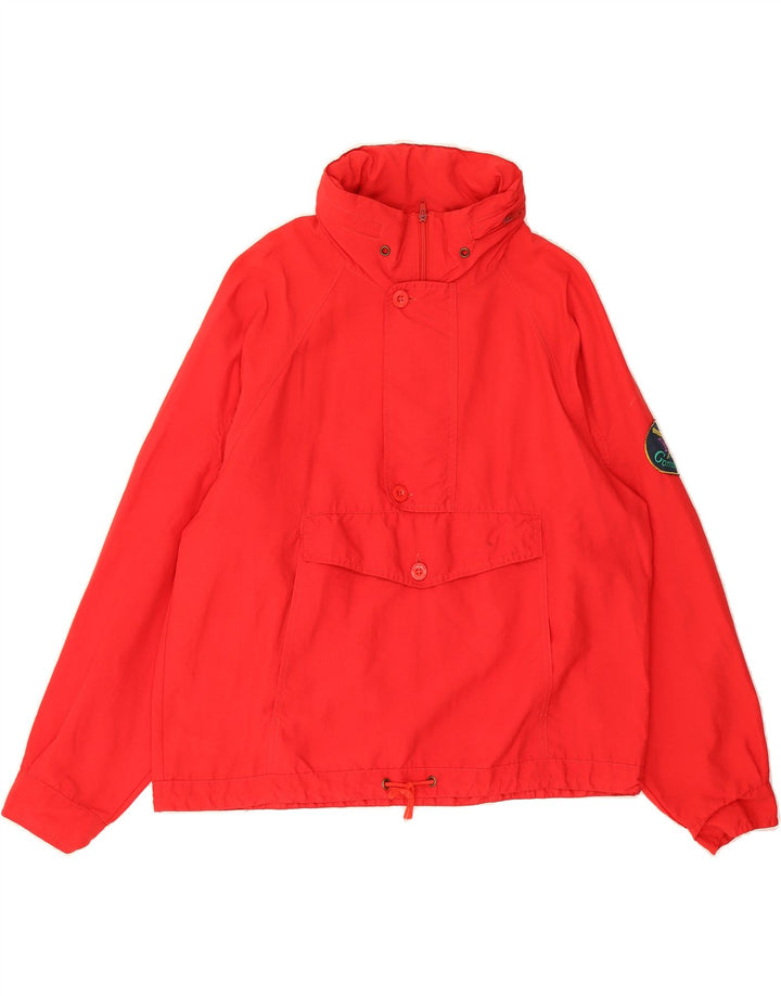 VINTAGE Mens Hooded Anorak Jacket IT 50 Large Red Polyester Vintage Vintage and Second-Hand Vintage from Messina Hembry 