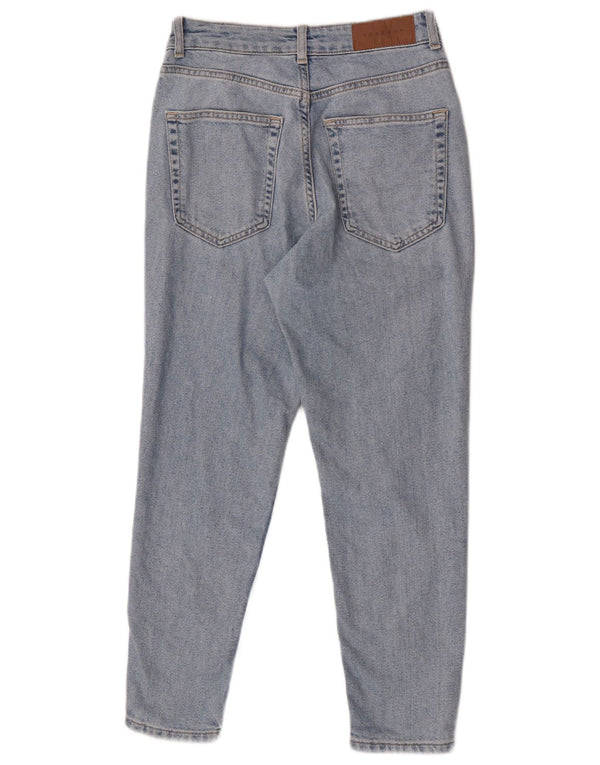 Topshop Dame Crop Tapered Jeans W28 L25 Blå Bomuld