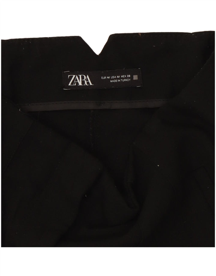 Zara Dame tilspidsede Casual Bukser Medium W28 L26 Sort Polyester