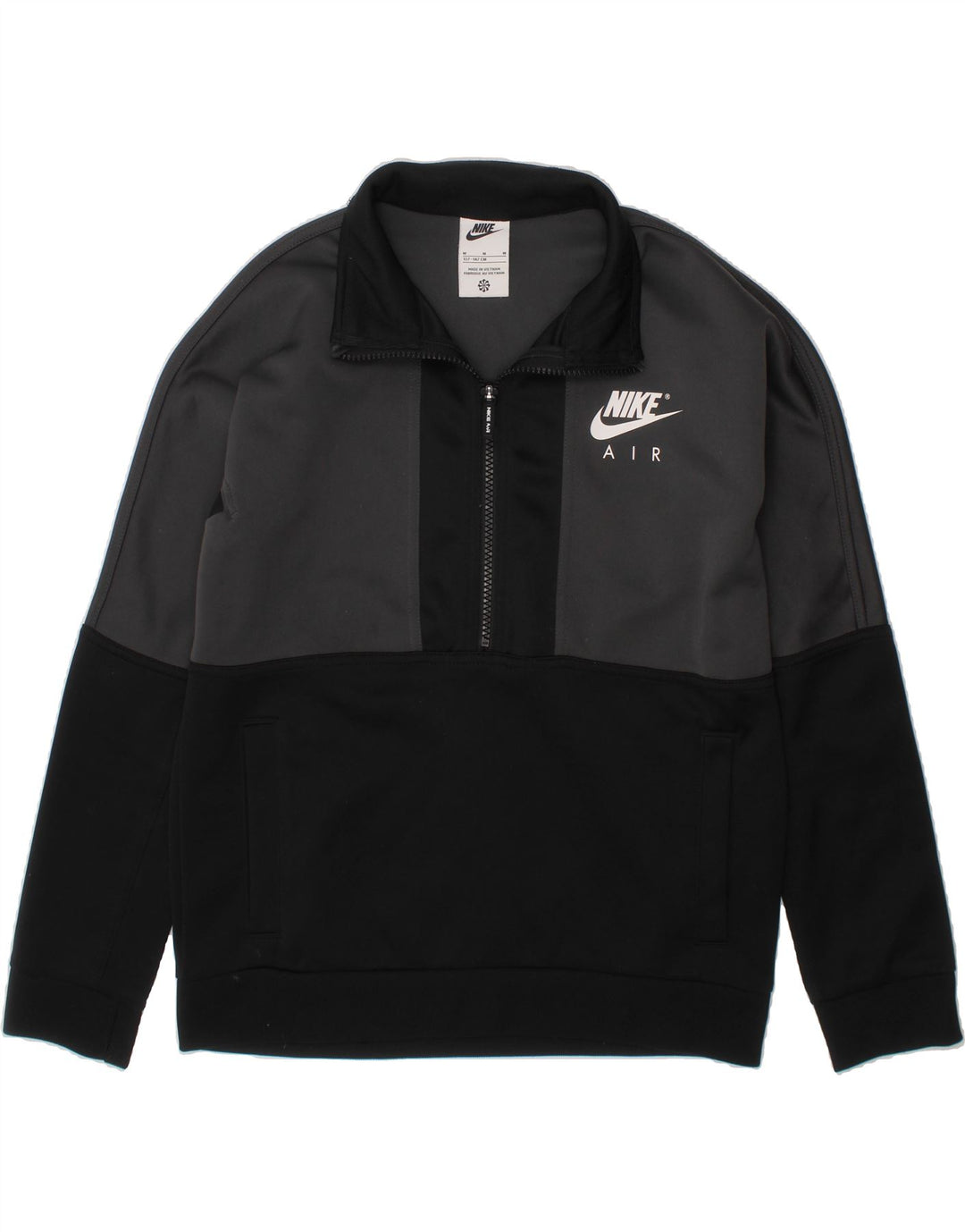 NIKE Boys Air Graphic Pullover Tracksuit Top 10-11 Years Medium Black Vintage Nike and Second-Hand Nike from Messina Hembry 