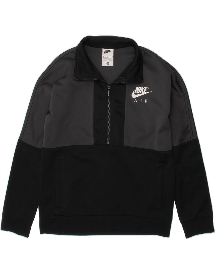 NIKE Boys Air Graphic Pullover Tracksuit Top 10-11 Years Medium Black Vintage Nike and Second-Hand Nike from Messina Hembry 