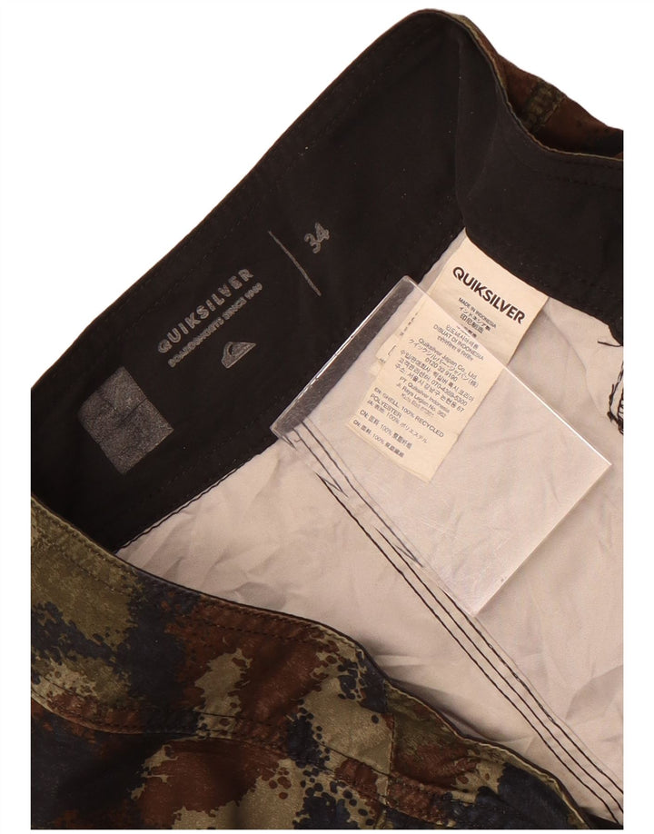 Quiksilver Badeshorts til mænd Large Khaki Camouflage Polyester