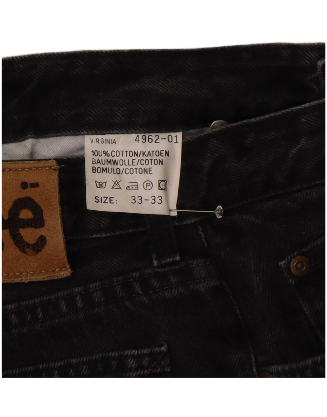 Lee Herre Virginia Tapered Jeans W33 L33 Sort bomuld