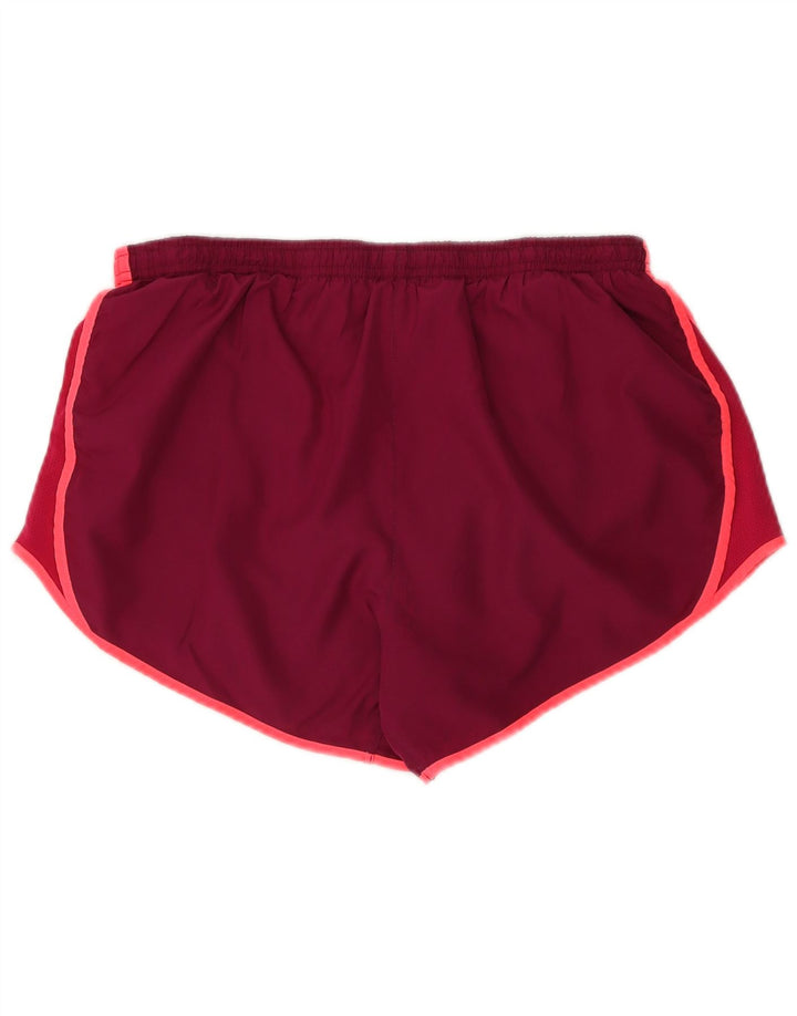 Nike sportsshorts til kvinder UK 12 Medium Rød Colourblock Polyester