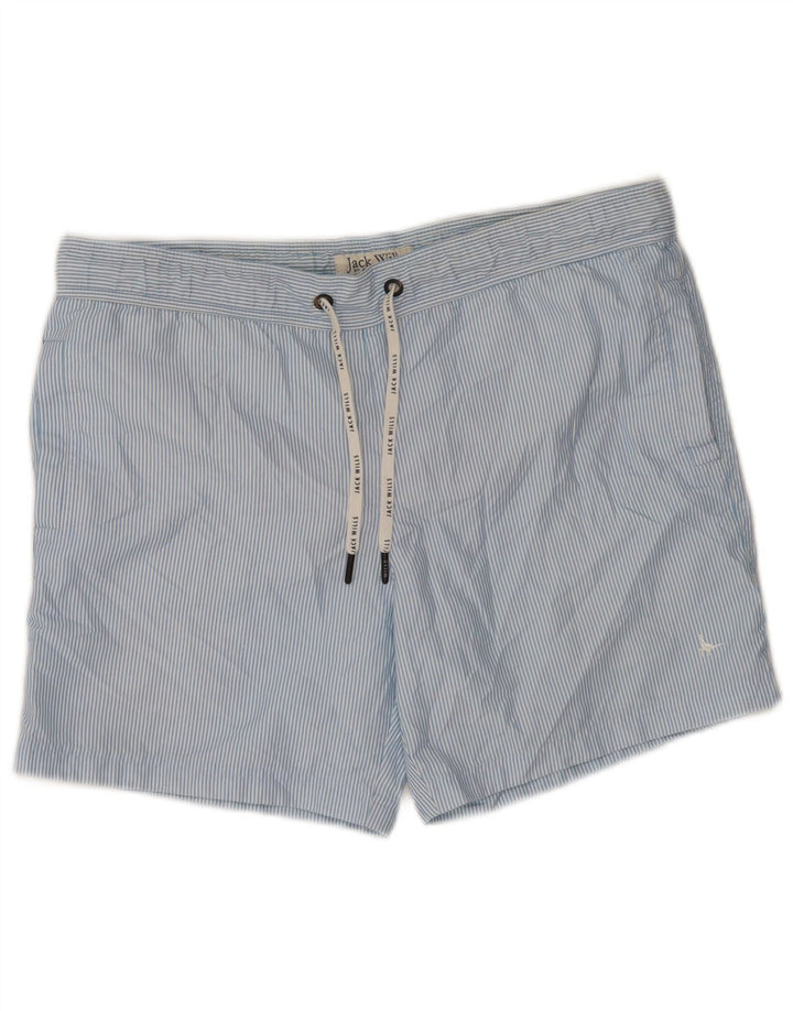 Jack Wills Badeshorts til mænd XS Blå nålestribet polyester