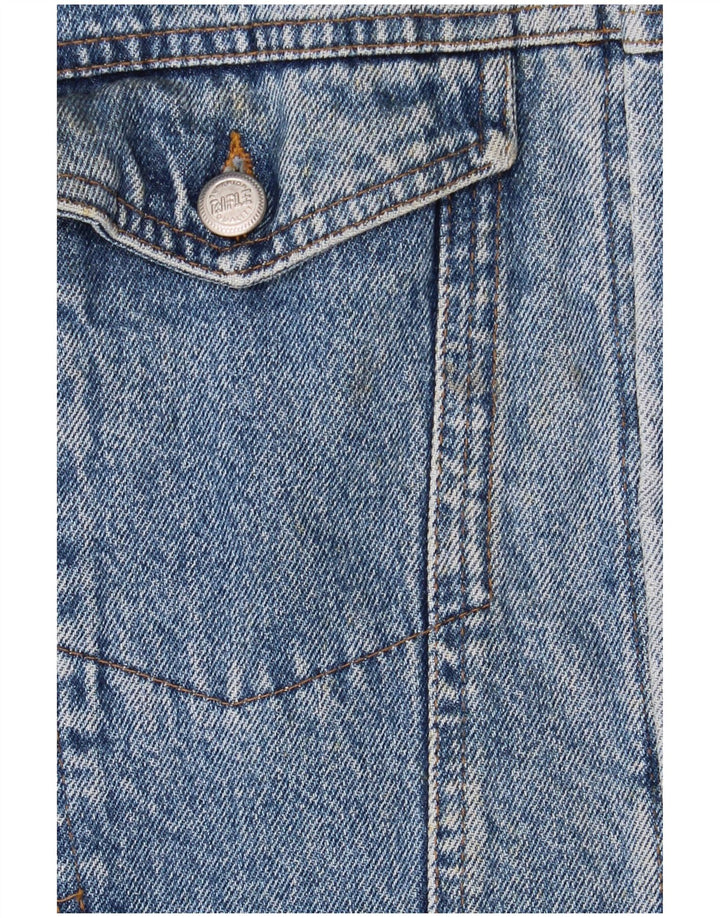 Rifle Herre grafisk denimjakke UK 44 2XL Blå Retro