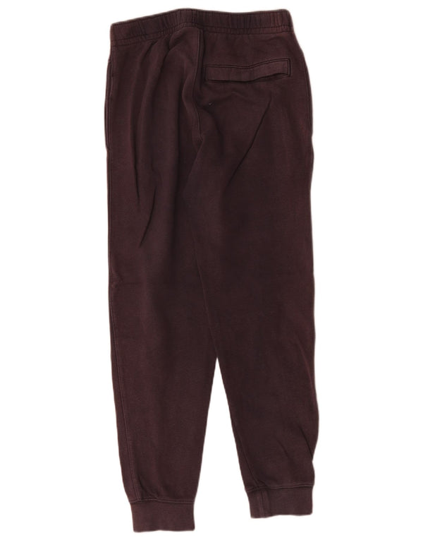 Nike Dame træningsdragt Bukser Joggers UK 10 Small Maroon Cotton Sports