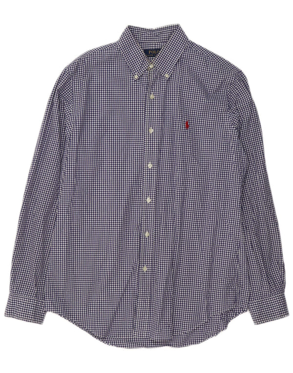 POLO RALPH LAUREN Herreskjorte Medium Navyblå Gingham Bomuld