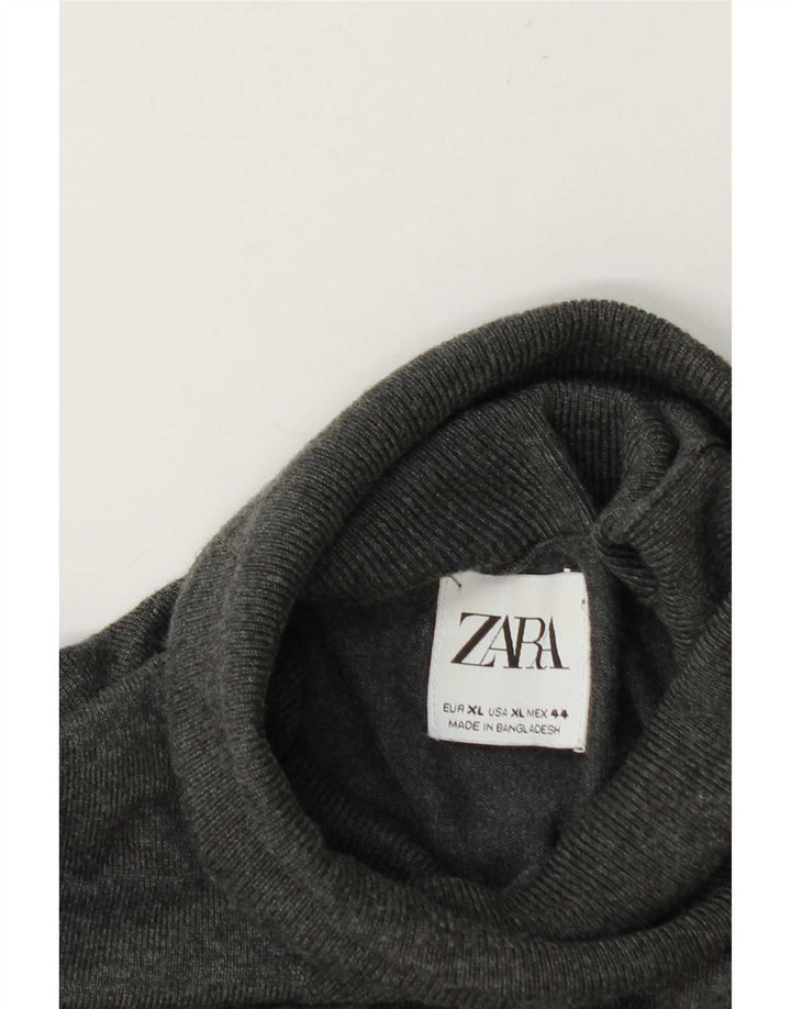 Zara Herre Rullehalstrøje XL Grå