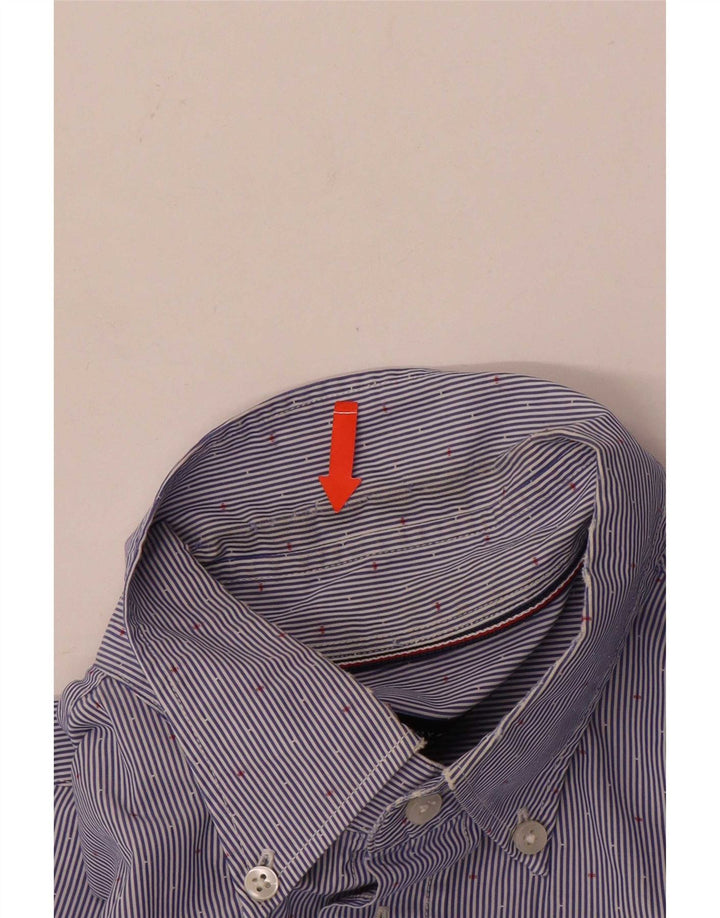 Tommy Hilfiger Skræddersyet herreskjorte str. 39 15 1/2 Medium Blue Nålestribe