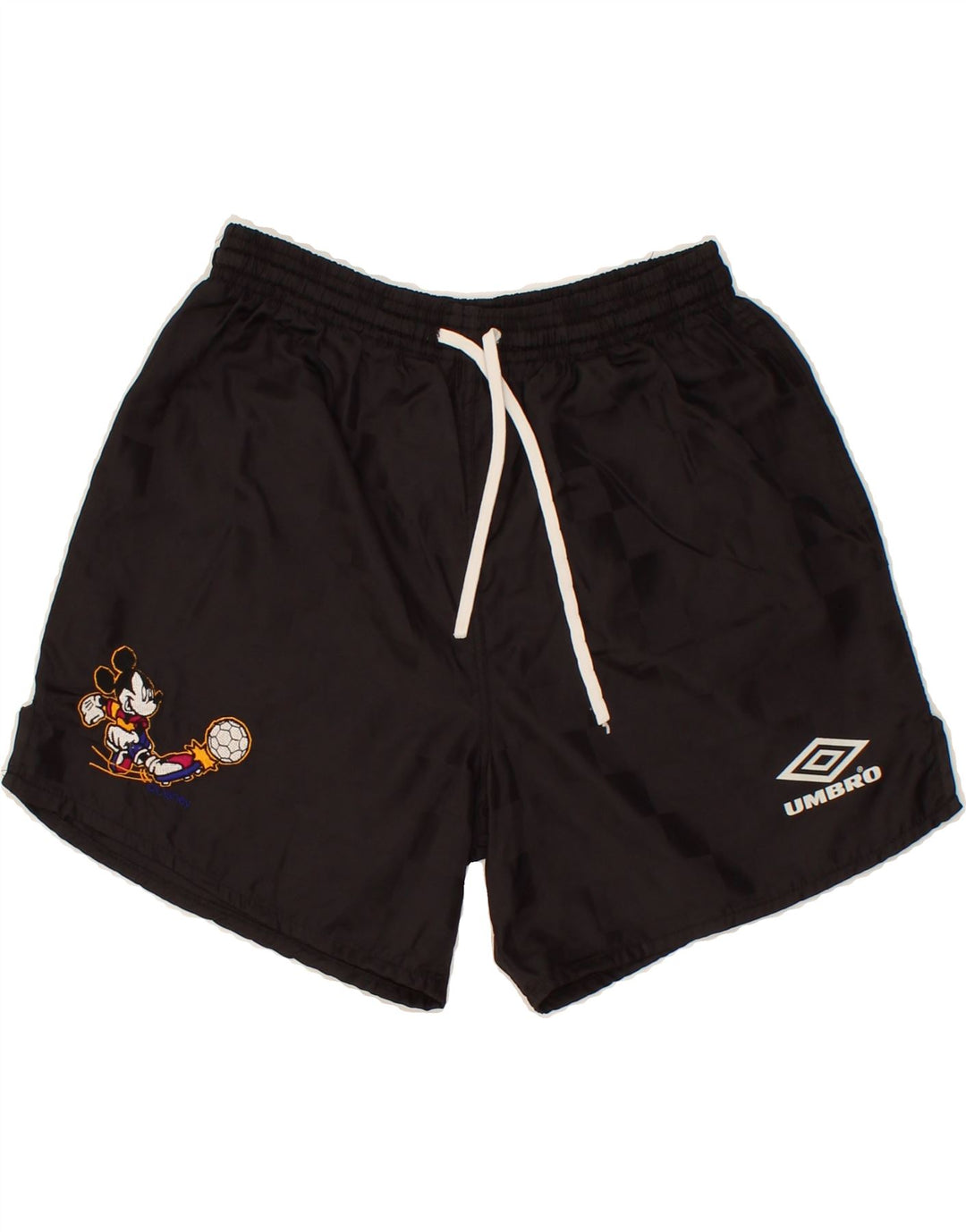 UMBRO Boys Mickey Mouse Graphic Sport Shorts 11-12 Years Large Black Vintage Umbro and Second-Hand Umbro from Messina Hembry 