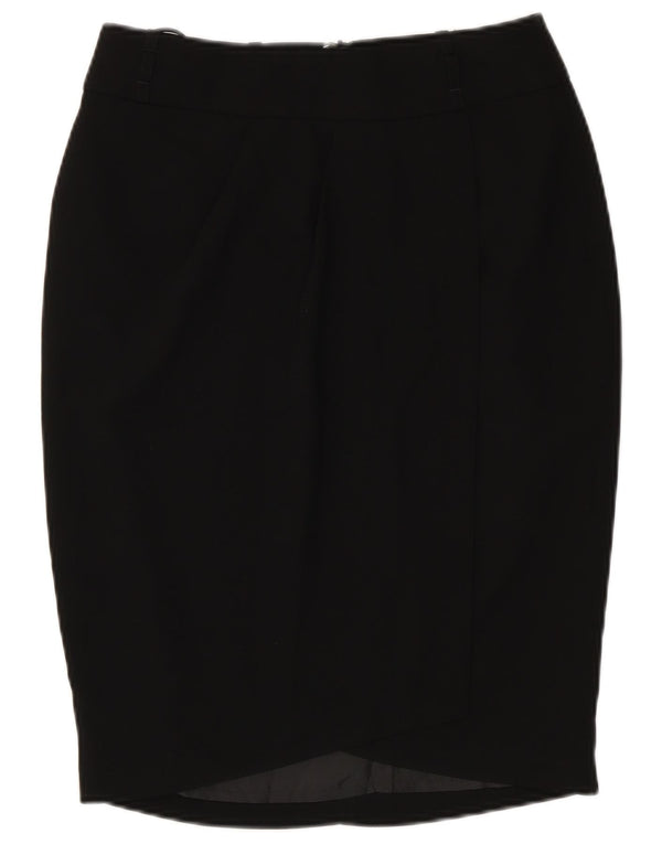 Marks & Spencer Pencil Nederdel til kvinder UK 12 Medium W30 Sort Polyester