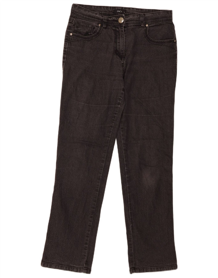 M&Co Dame Straight Jeans UK 12 Medium W30 L30 Grå